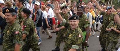 Canadian Forces participating in the annual Nijmegen Marches in the Netherlands